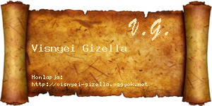 Visnyei Gizella névjegykártya
