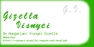 gizella visnyei business card